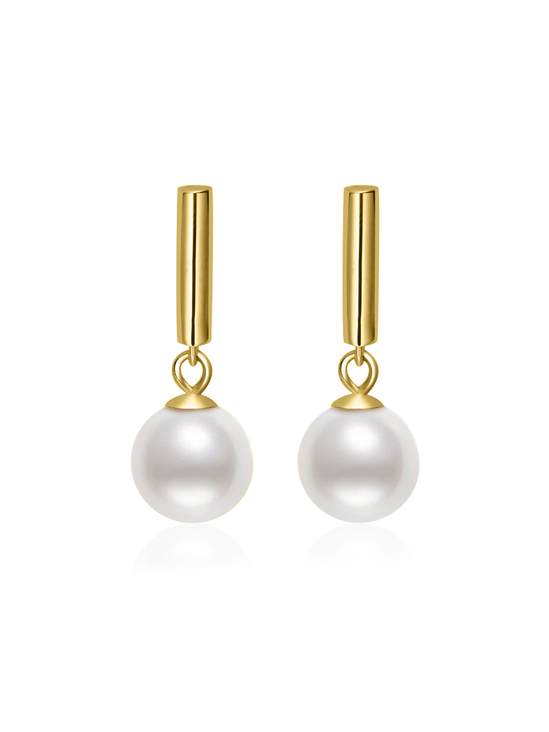 Anting-anting Mutiara Akoya Hanadama Emas Tulen 18K KE00274
