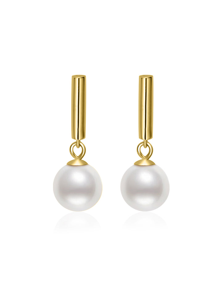 Anting-anting Mutiara Akoya Hanadama Emas Tulen 18K KE00274