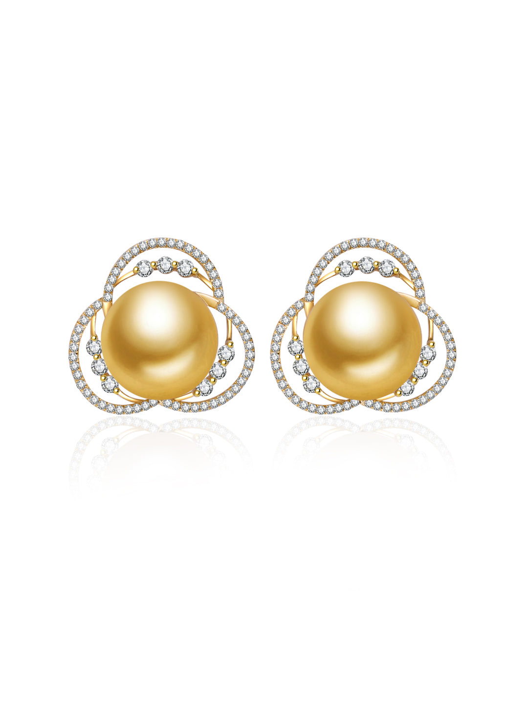 Anting Mutiara Emas Laut Selatan Emas Tulen 18K KE00275