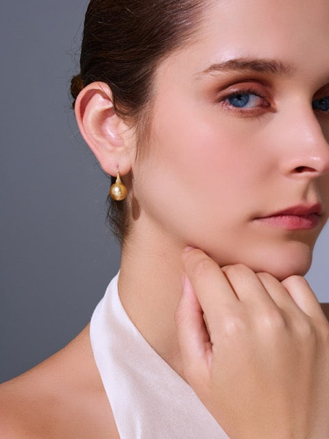 Anting Mutiara Emas Laut Selatan Emas Tulen 18K KE00285