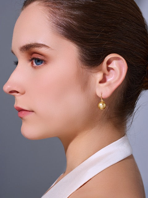 Anting Mutiara Emas Laut Selatan Emas Tulen 18K KE00285