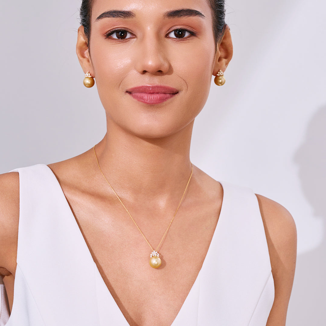 18K 純金南海金珍珠項鍊 KN00378