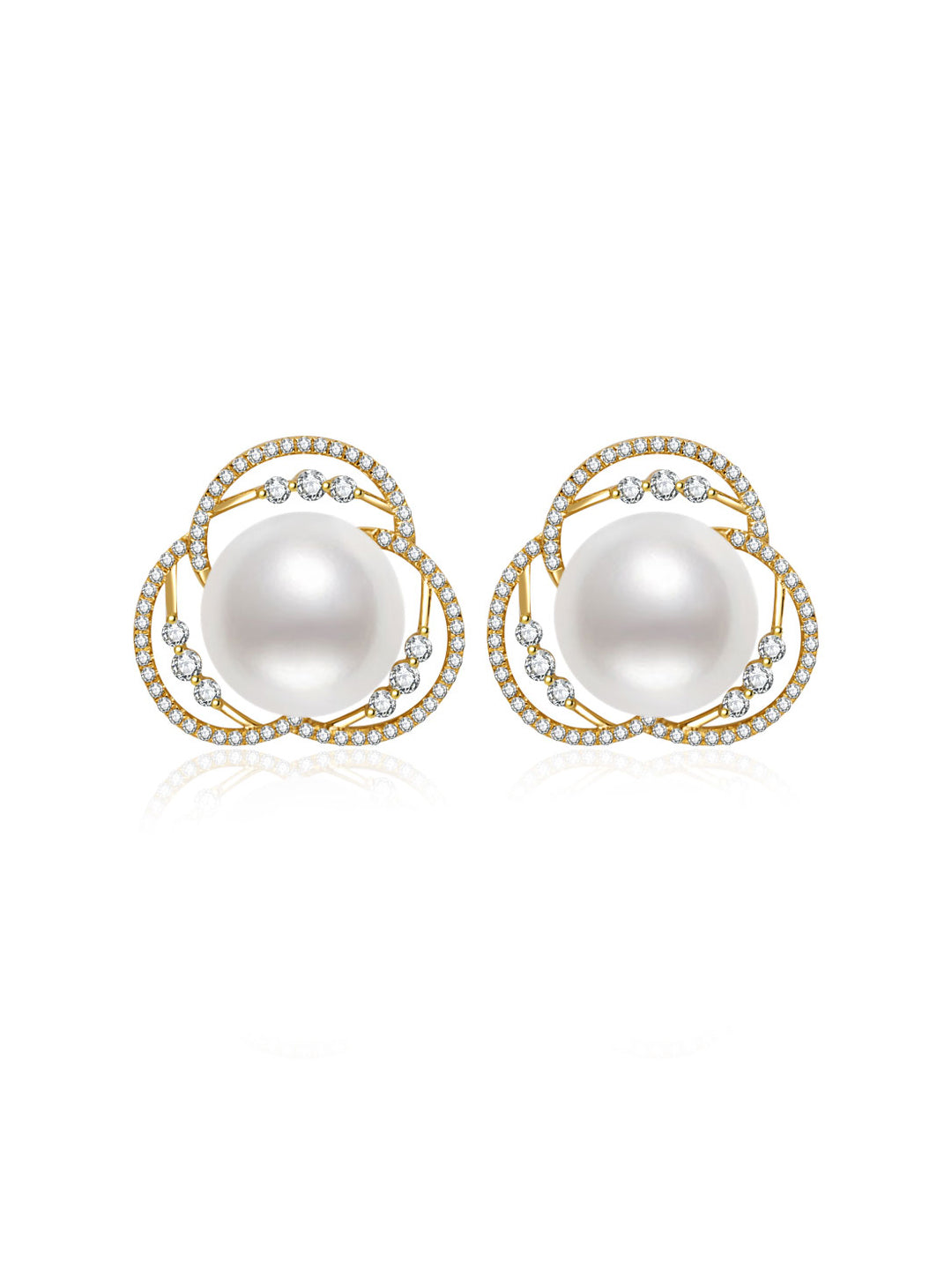 Pendientes de perla Edison de oro macizo 18K KE00288