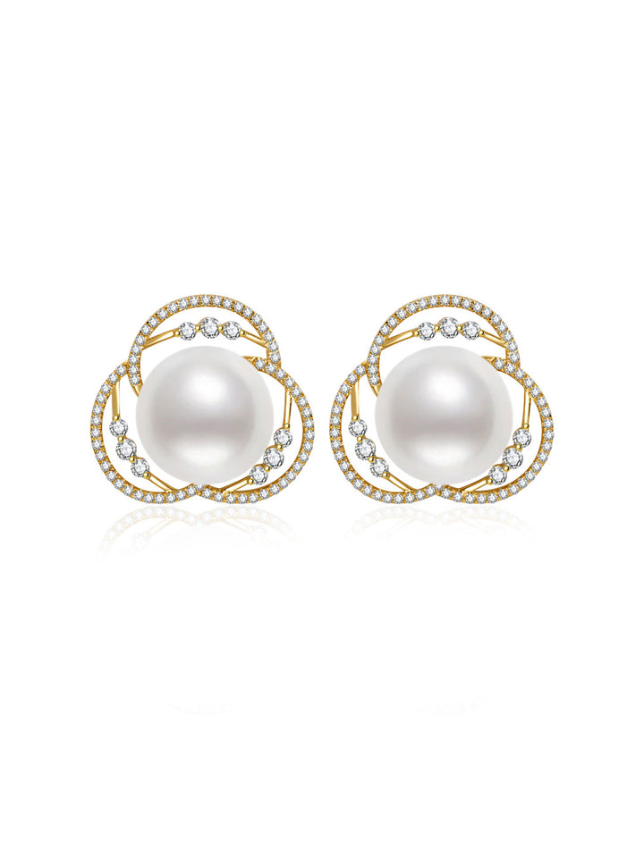 Pendientes de perla Edison de oro macizo 18K KE00288