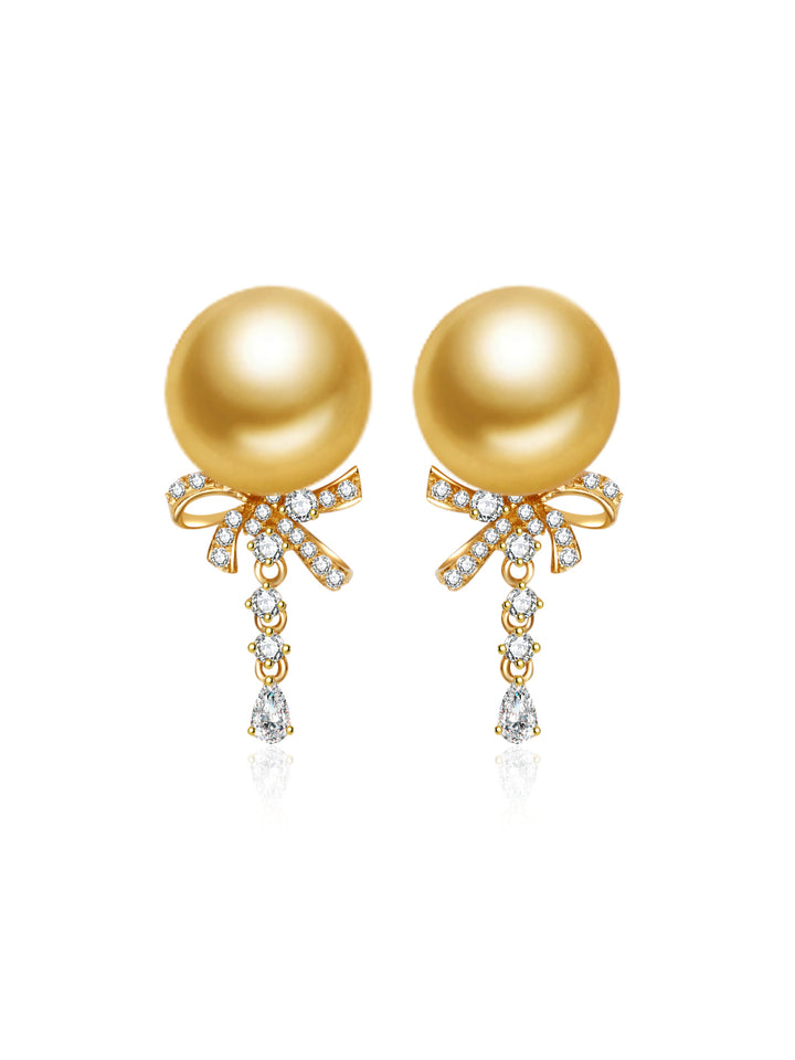 Anting-anting Stud Mutiara Emas Laut Selatan Emas Tulen 18K KE00291