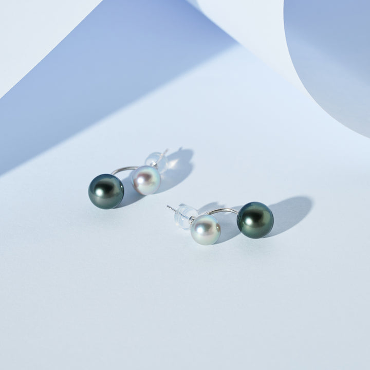 Orecchini con perle Tahitiane e Madama in oro 18K KE00295 | HARMONY