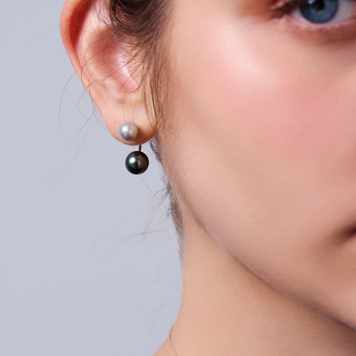 18K 大溪地與馬達馬珍珠耳環 KE00295 | HARMONY