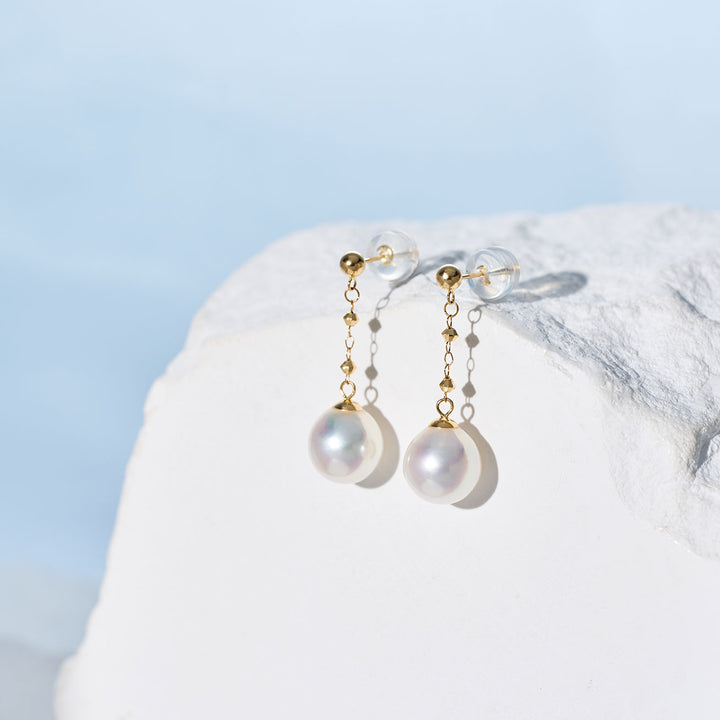 18K 골드 아코야 진주 귀걸이 KE00298