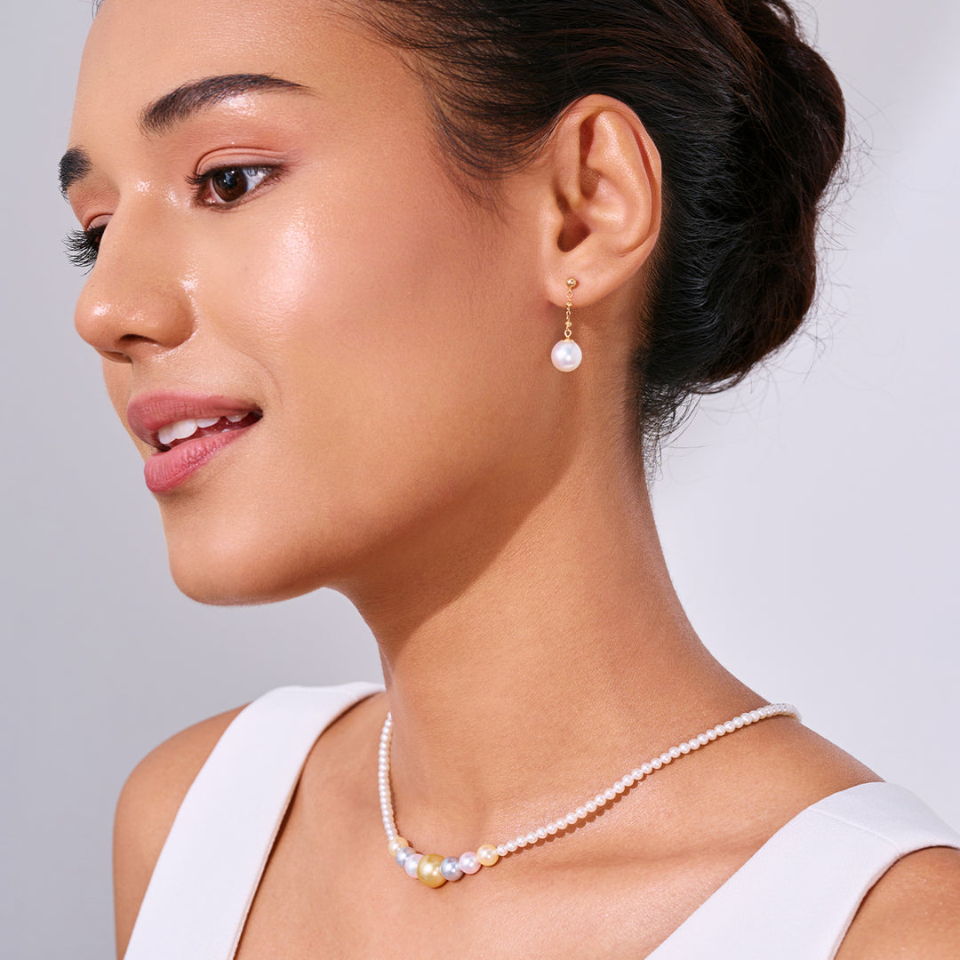 18K金Akoya珍珠耳环 KE00298