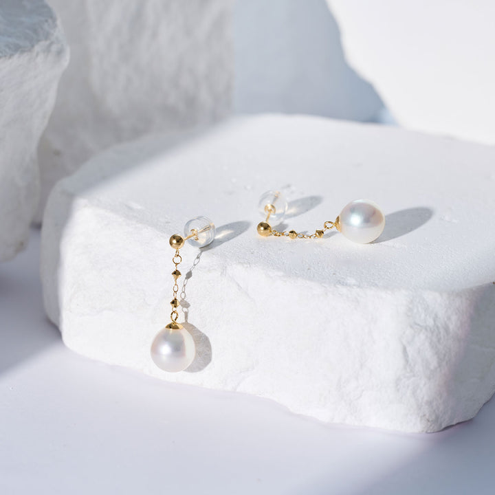 18K 골드 아코야 진주 귀걸이 KE00298