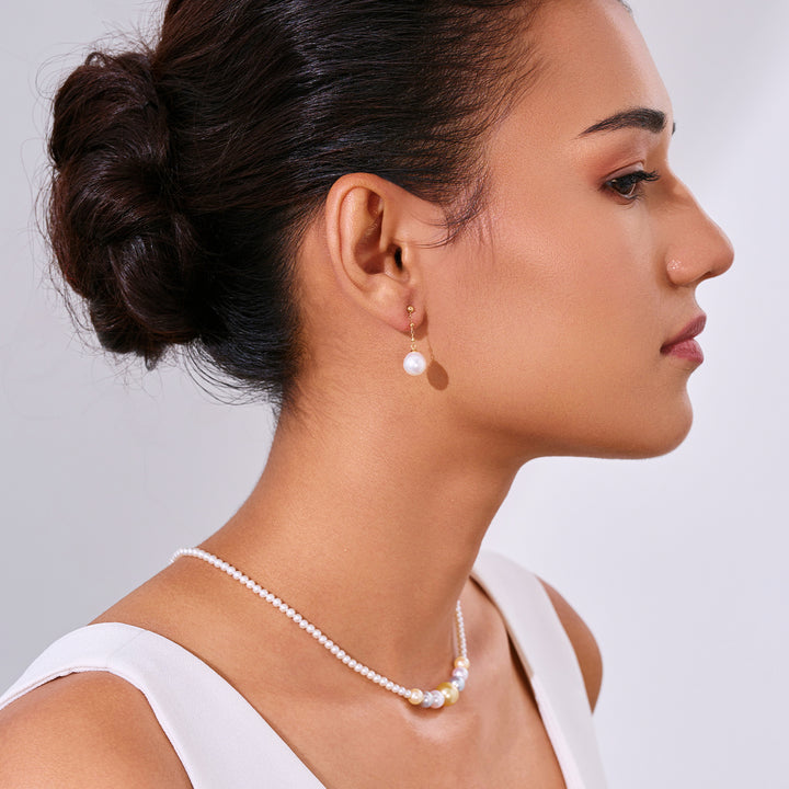 18K金Akoya珍珠耳环 KE00298