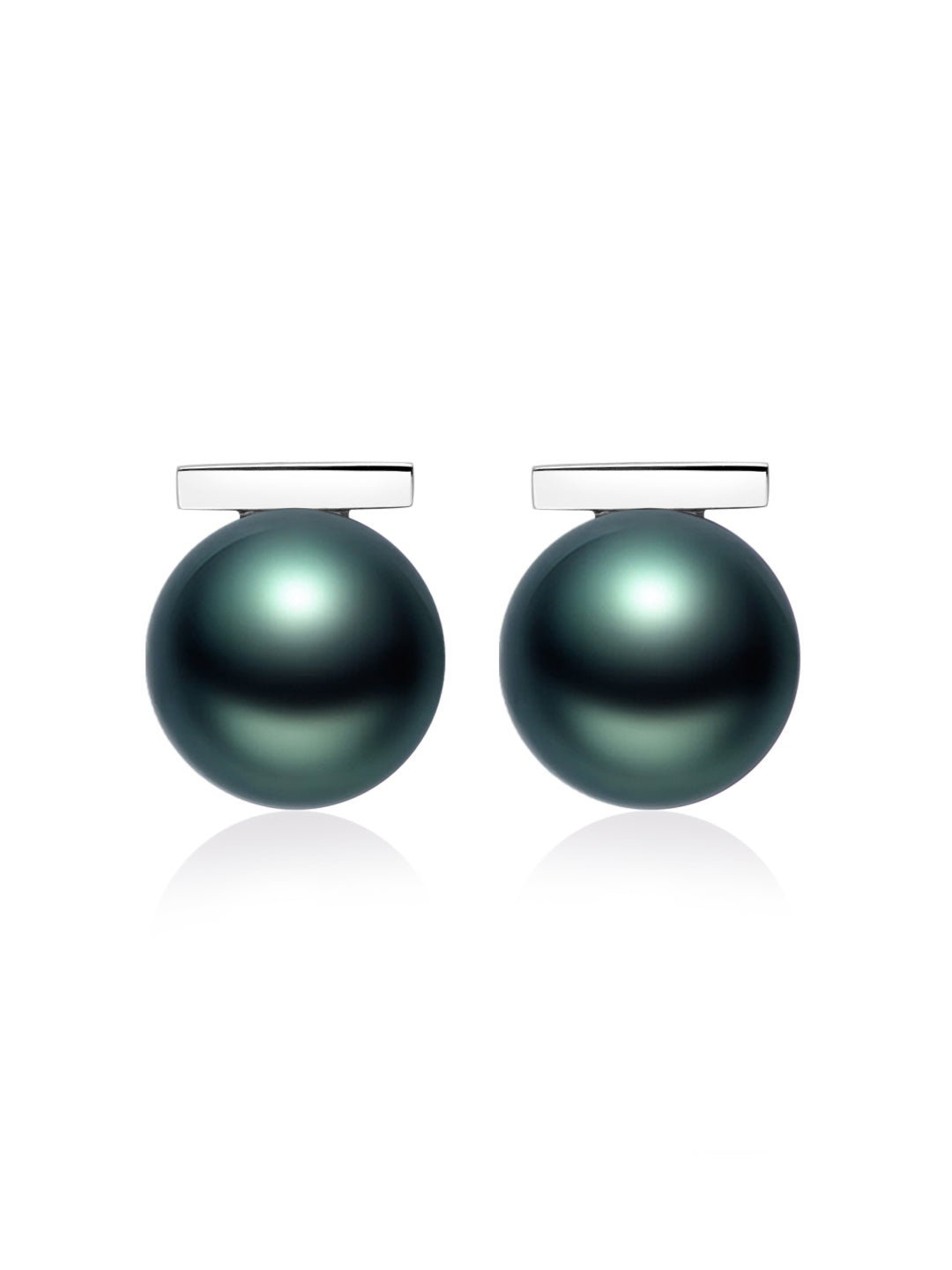 18K Gold Tahitian Pearl Earrings KE00299