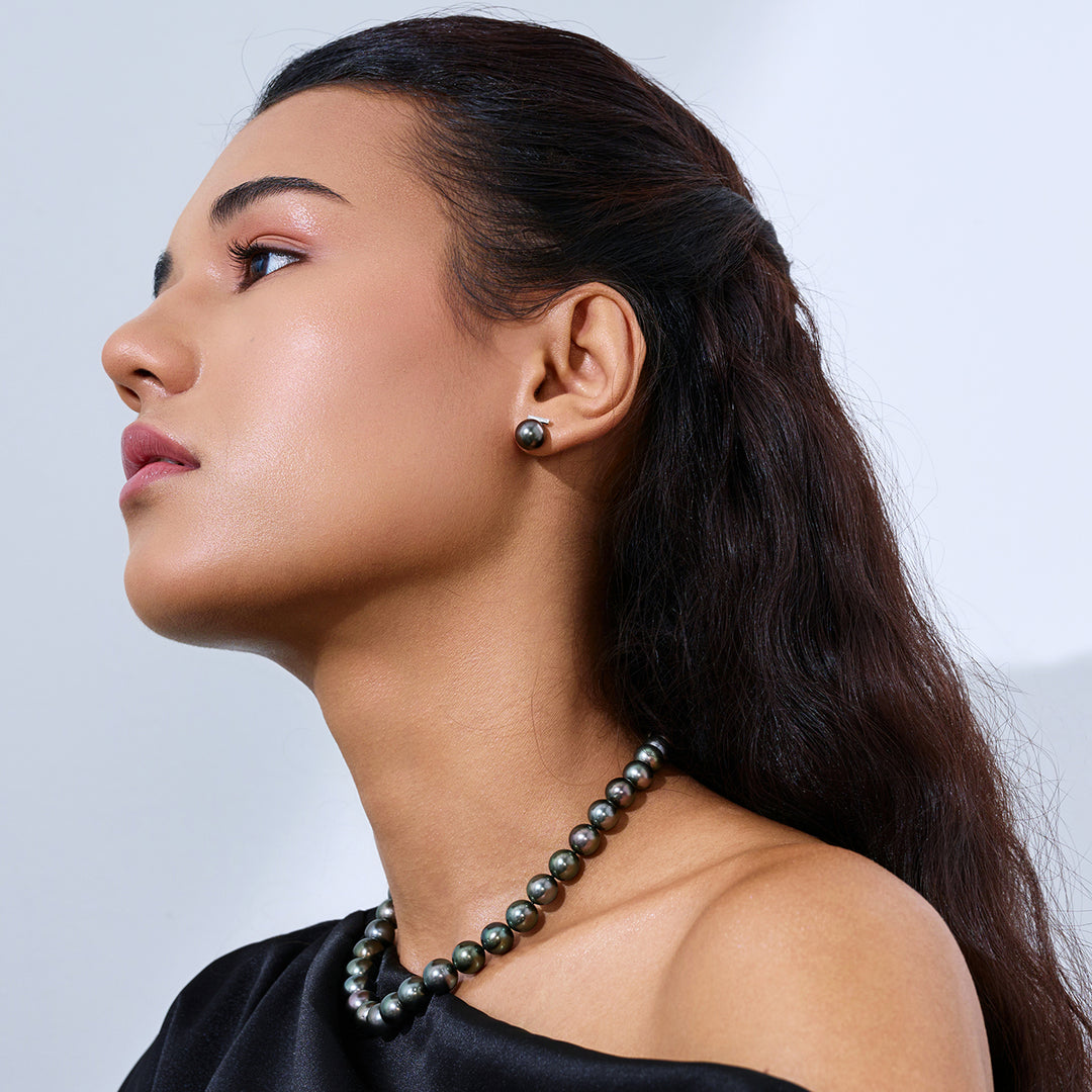 18Kゴールド タヒチ真珠 イヤリング KE00299