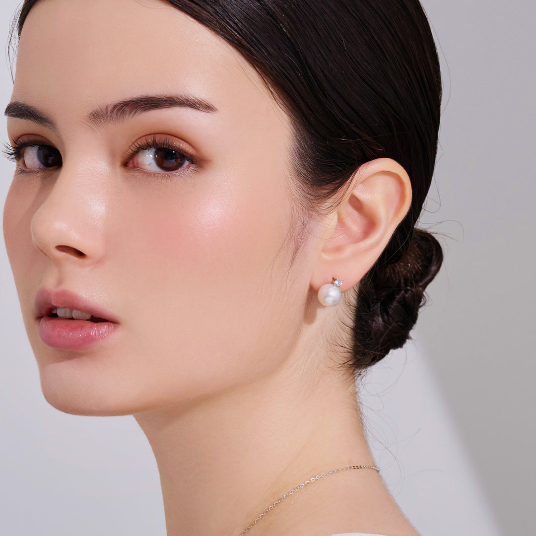 18金 花珠アコヤパールピアス KE00137