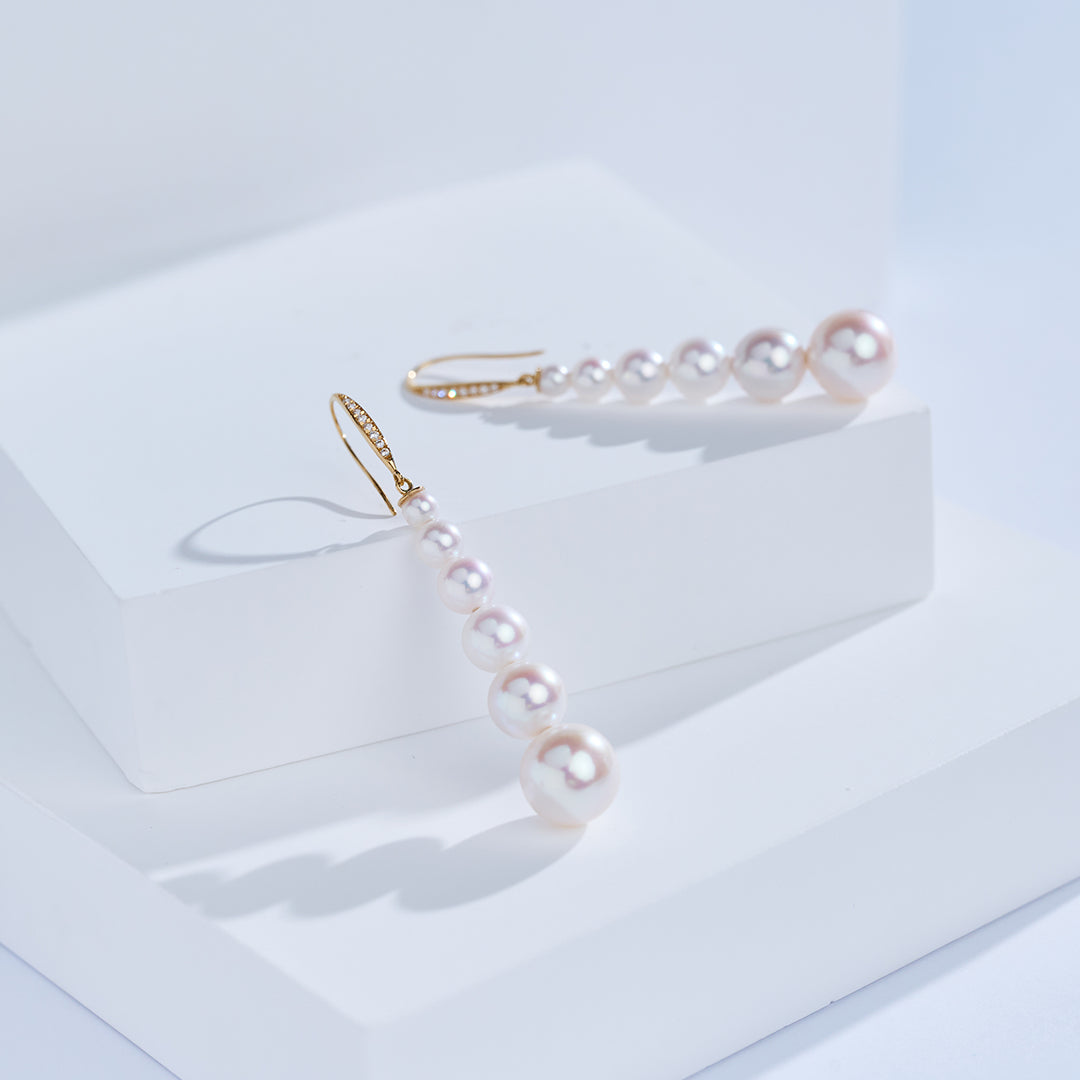 Boucles d'oreilles en perles d'eau douce en or 18 carats KE00305