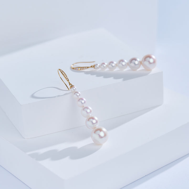 Boucles d'oreilles en perles d'eau douce en or 18 carats KE00305