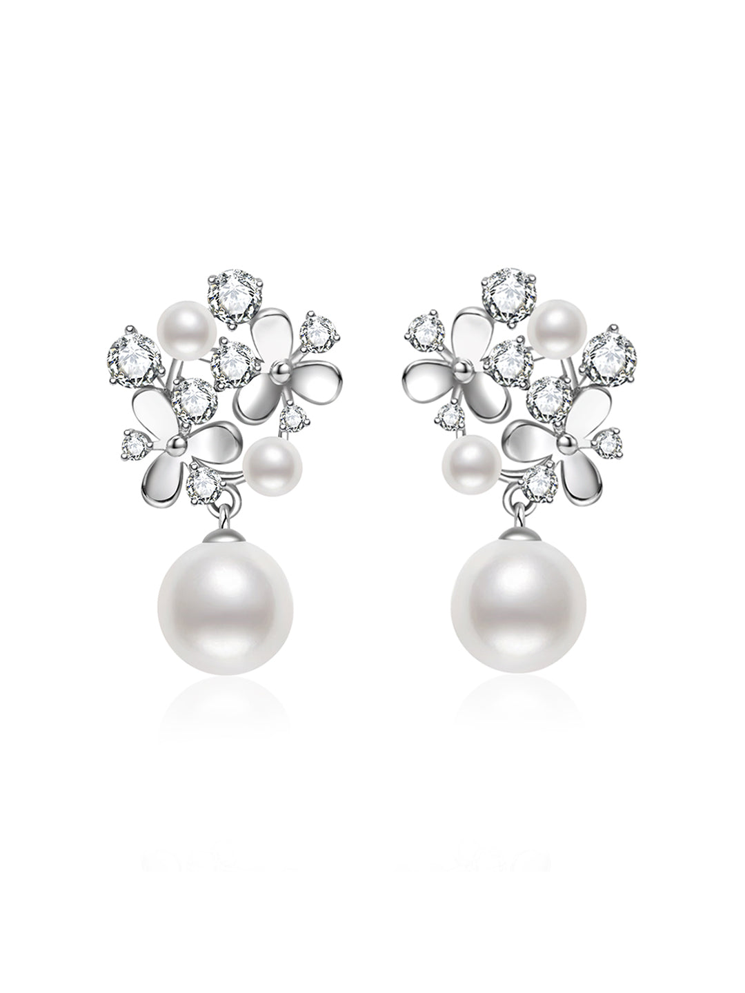 Anting Mutiara Akoya Emas 18K Gred Tinggi KE00306