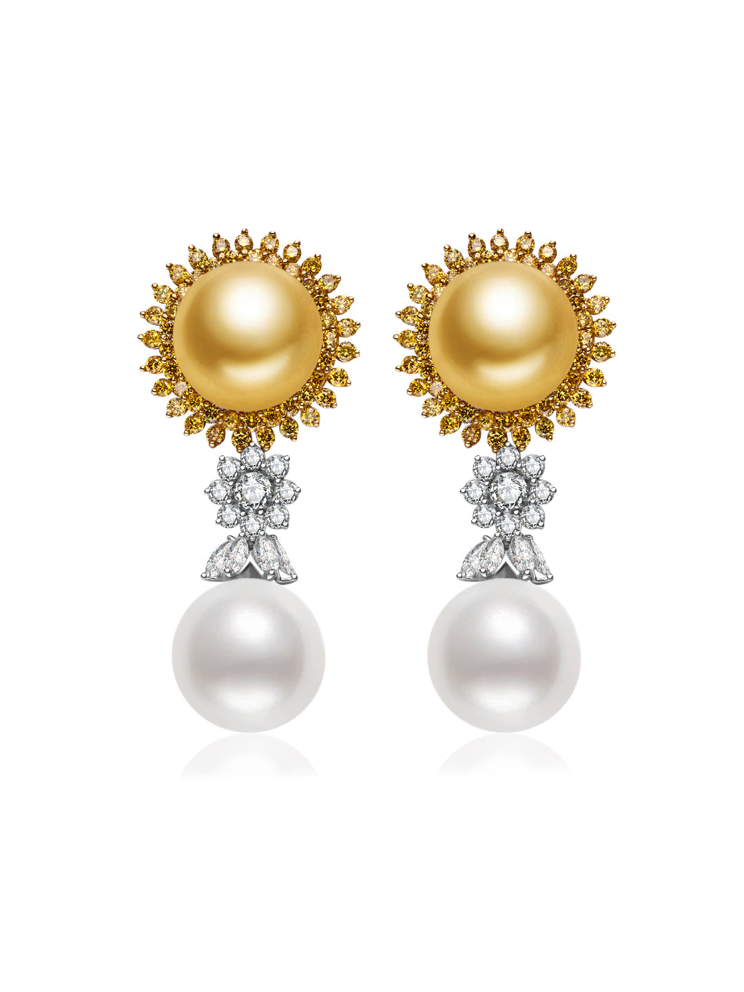 Anting Mutiara Laut Selatan Berlian Emas 18K KE00308