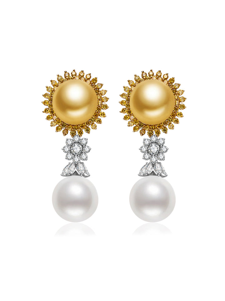 Anting Mutiara Laut Selatan Berlian Emas 18K KE00308