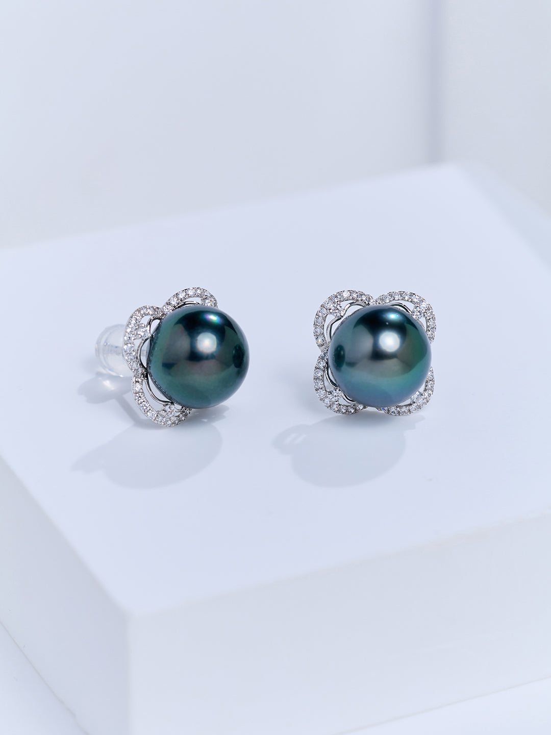 Top Lustre 18K Gold Tahitian Pearl Earrings KE00312