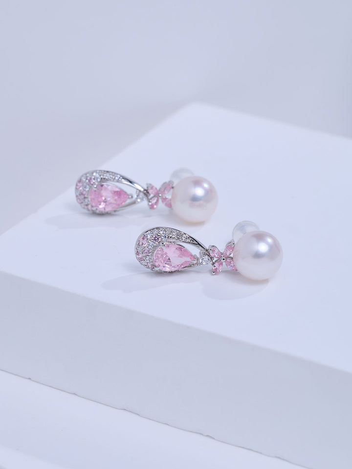 Top Grade 18K Solid Gold Akoya Pearl Earrings KE00313