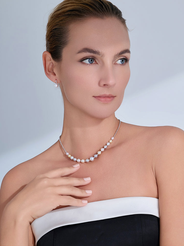 Anting-anting Mutiara Hanadama Akoya Emas 18K Gred Teratas KE00323