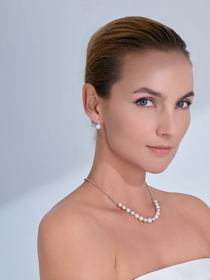 Anting-anting Mutiara Hanadama Akoya Emas 18K Gred Teratas KE00323