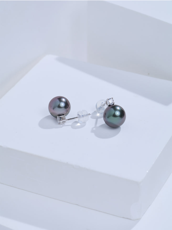 Exceptional Grade 18K Tahitian Pearl Earrings KE00324