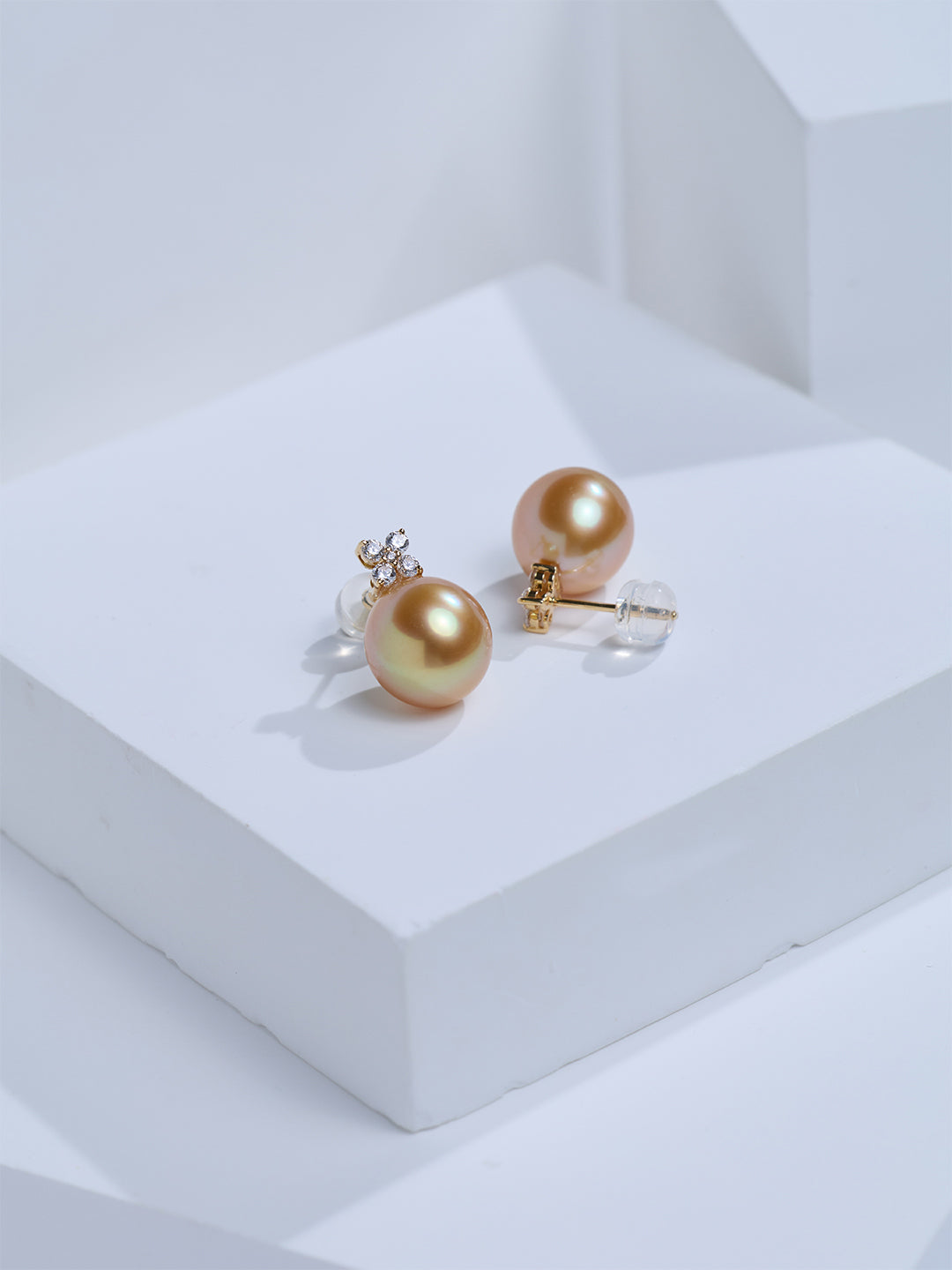 Top Grade 18K  South Sea Golden Pearl Earring KE00325
