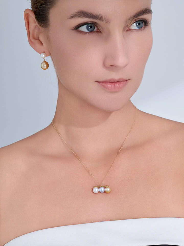 Kalung Mutiara Air Masin Emas Tulen 18K KN00330 | HARMONI