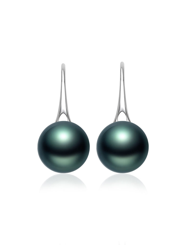 Top Grade 18K Solid Gold﻿ Tahitian Pearl Earrings KE00335