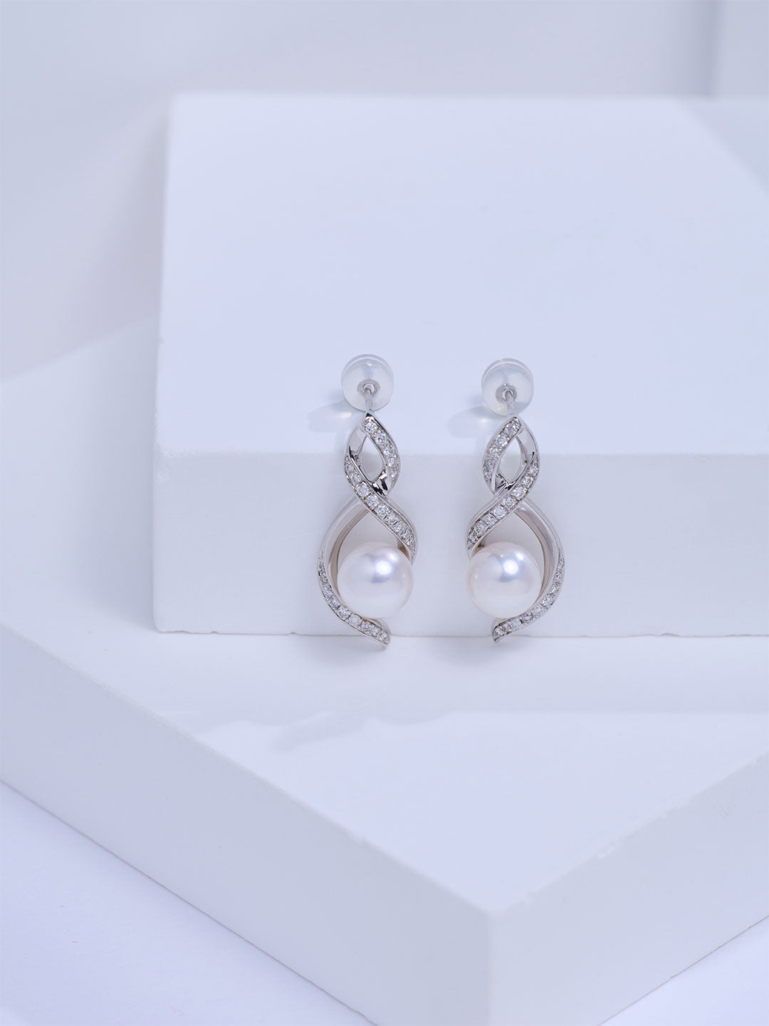 Top Grade 18K Solid Gold Akoya Pearl Earrings KE00339 | FIRST DANCE