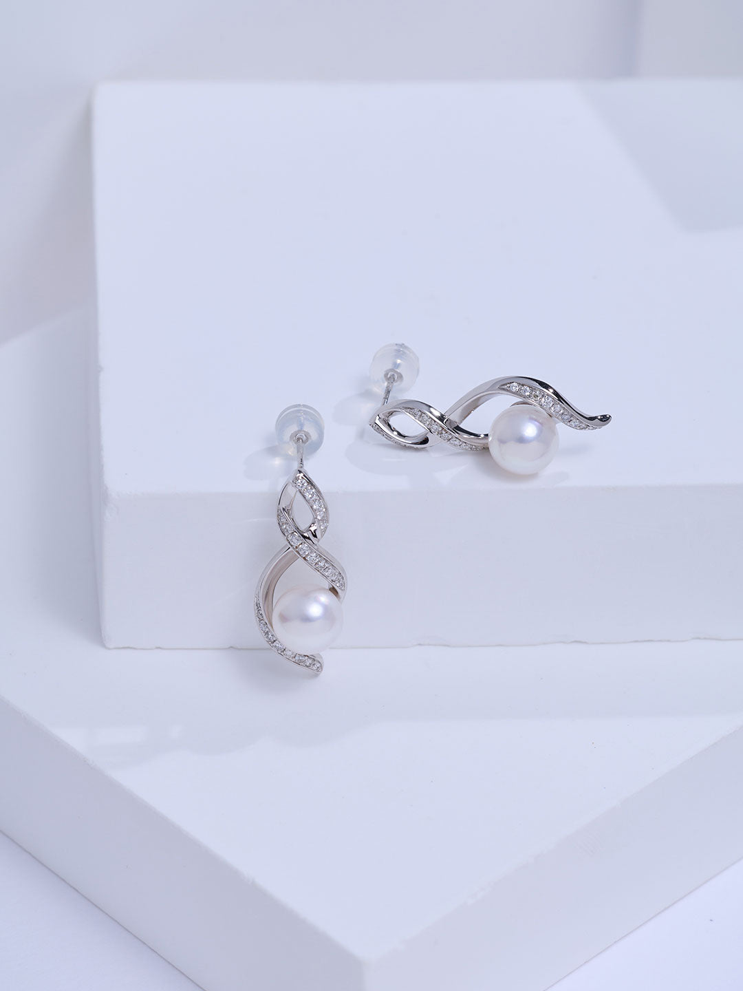 Top Grade 18K Solid Gold Akoya Pearl Earrings KE00339 | FIRST DANCE