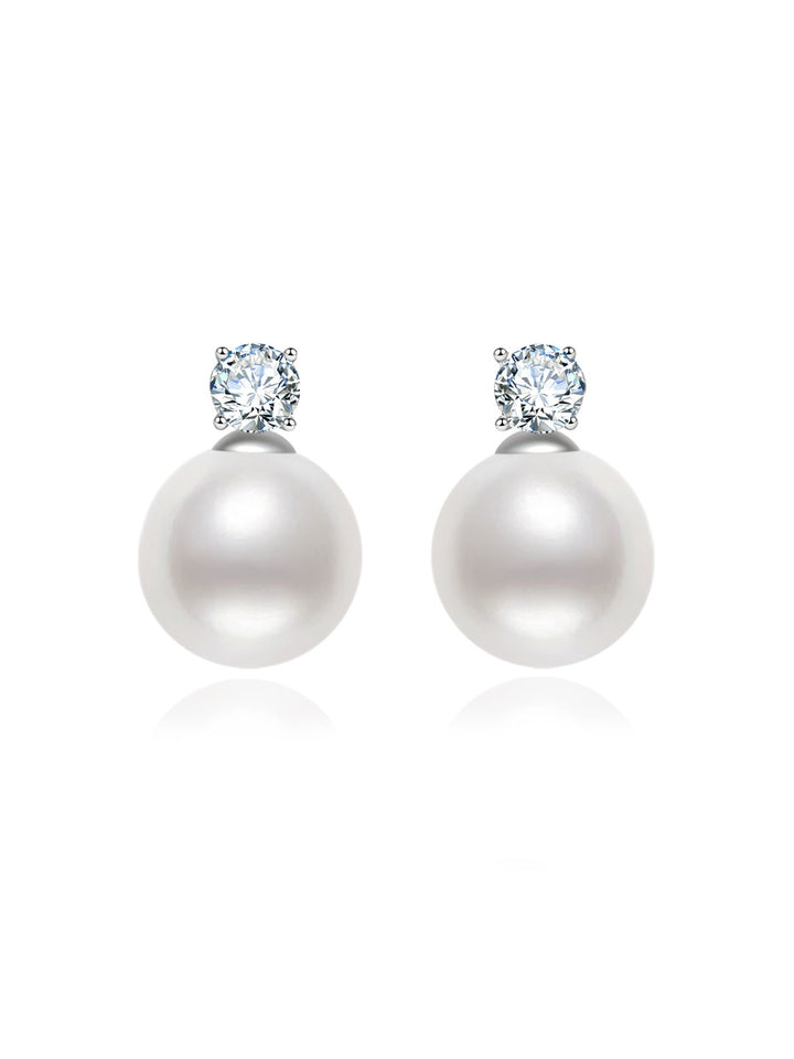 Top Grade 18K Gold Australian White Pearl Earring KE00349 | POSSIBILITIES