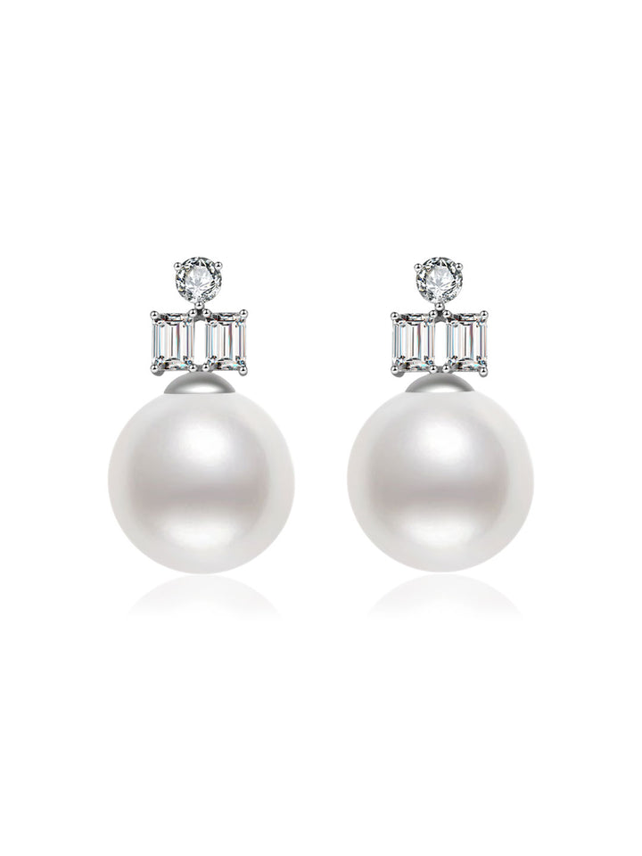 Top Grade 18K Gold Australian White Pearl Earring KE00350 | POSSIBILITIES