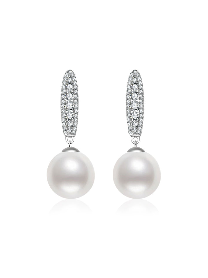 Anting-anting Mutiara Putih Australia Emas 18K Gred Terbaik KE00351 | POSSIBILITIES