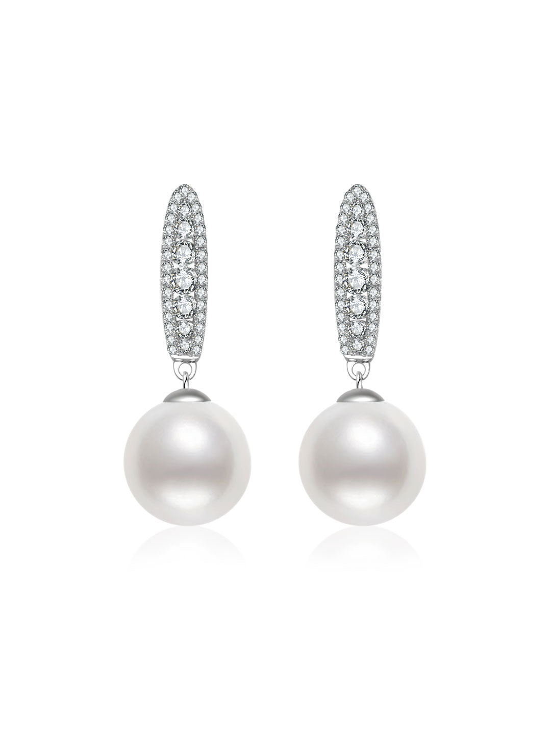 Boucles d’oreilles en perles blanches australiennes et or 18K de qualité supérieure KE00351 | POSSIBILITIES