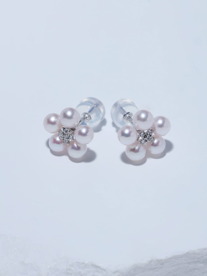 顶级18K纯金阿古屋珍珠耳环 KE00361