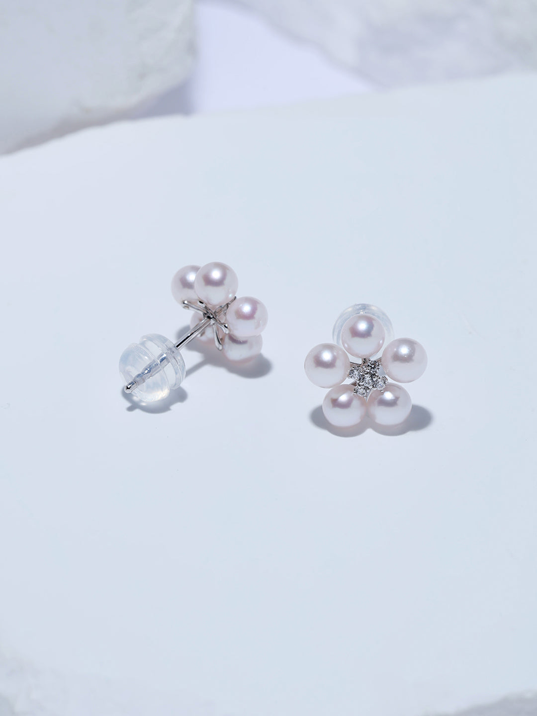 顶级18K纯金阿古屋珍珠耳环 KE00361