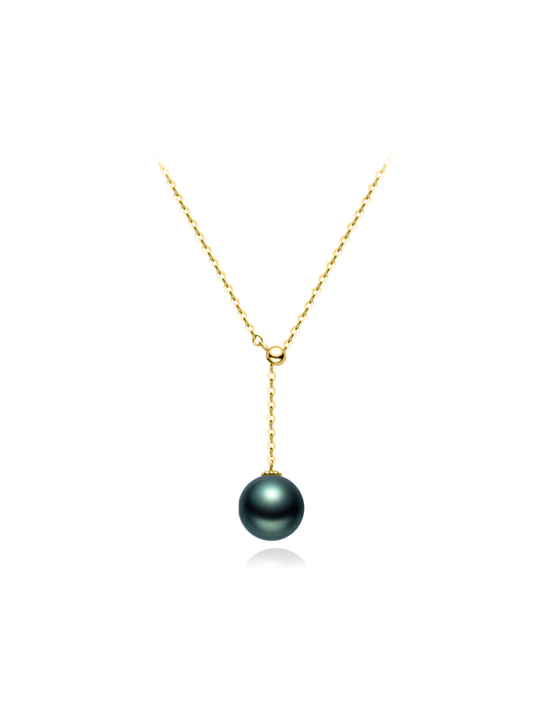 Collier élégant en or massif 18 carats avec perles de Tahiti d'eau salée KN00010