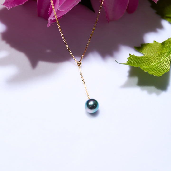 Saltwater Tahitian Pearl 18K Solid Gold Necklace KN00007