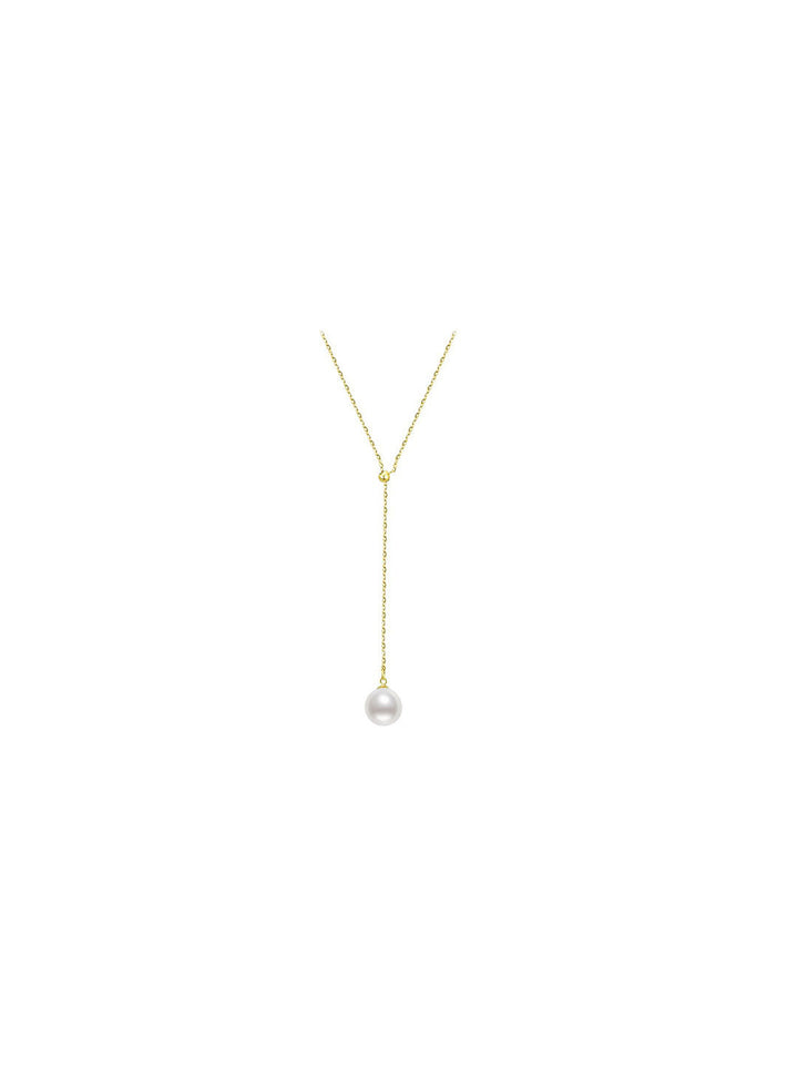 Elegant Edison Pearl 18k Solid Gold Necklace KN00009