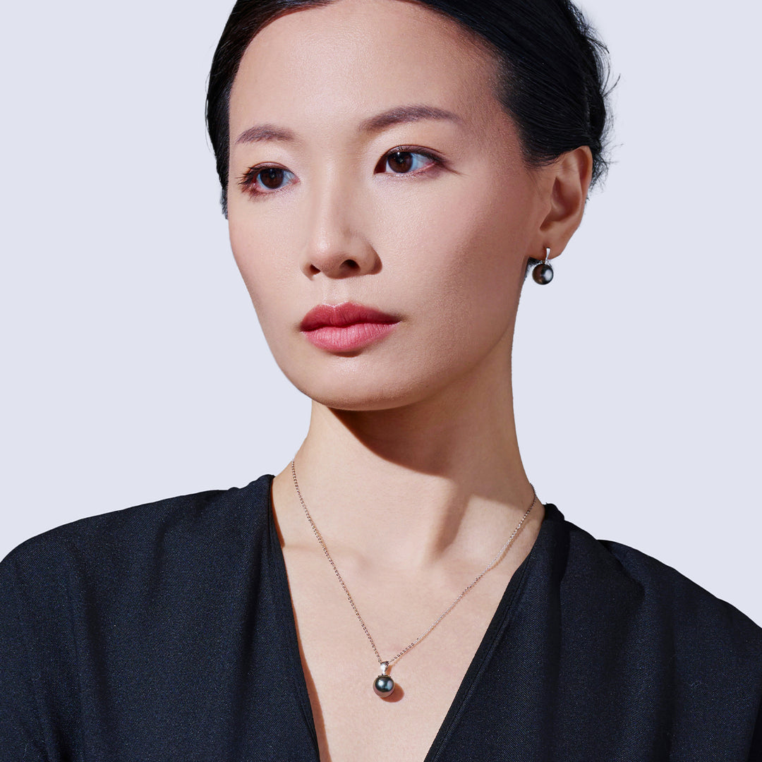 Kalung Mutiara Tahitian Air Masin Emas Pepejal 18K KN00017