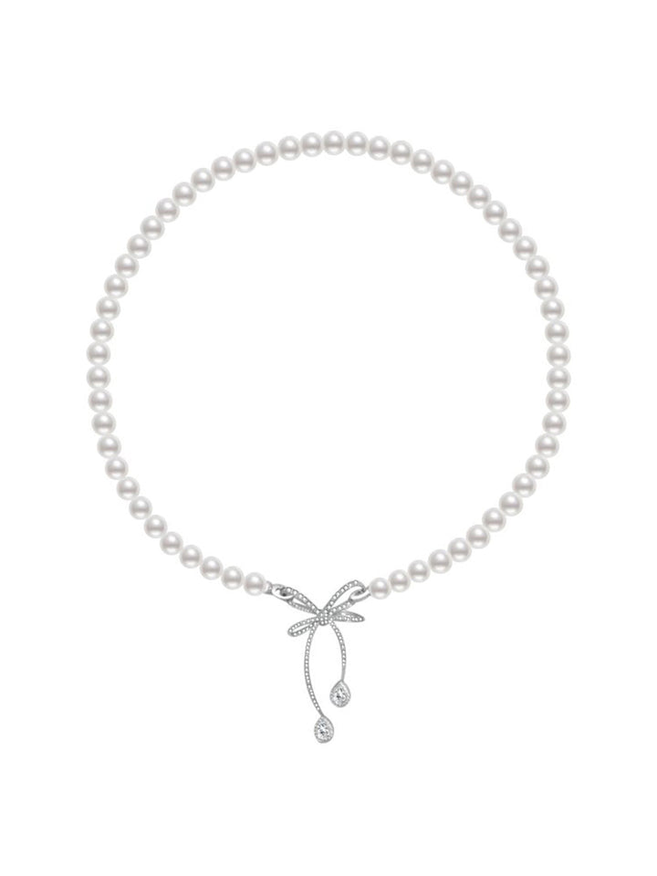 Kalung & Kerongsang Mutiara Air Tawar Emas 18K KN00019 | RIBEN