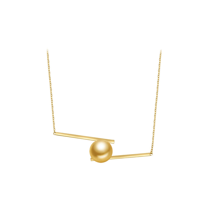 Collier de perles des mers du Sud en or massif 18 carats KN00028