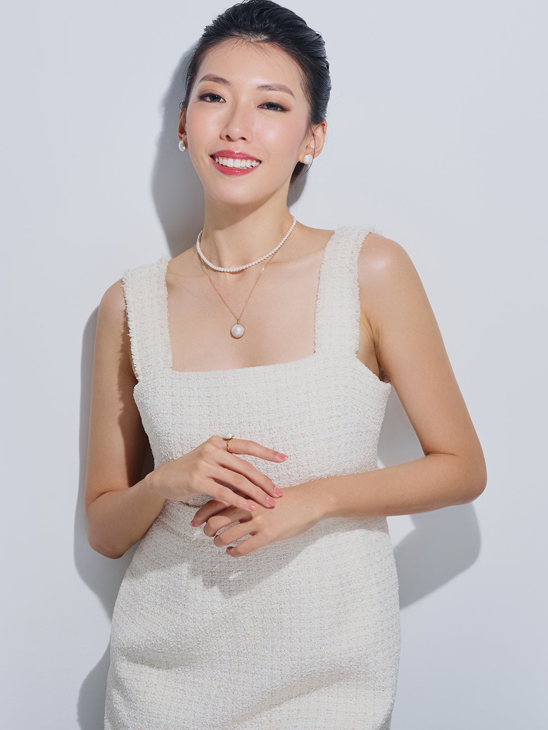 Collana con Perla Mabe in Oro 18K KN00072 | DOME