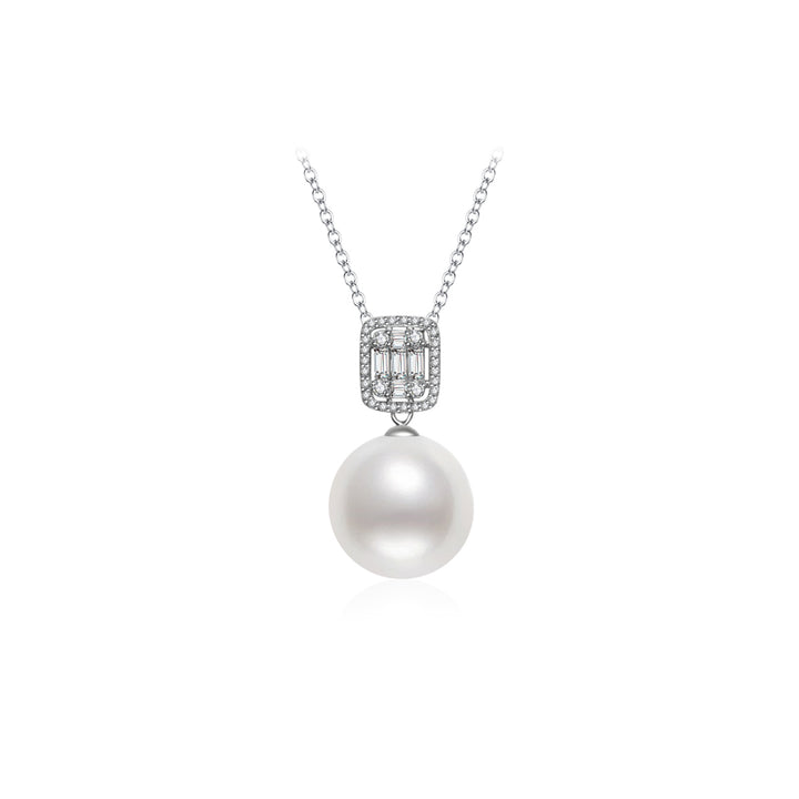 18k Gold White South Sea Pearl Necklace KN00077 - PEARLY LUSTRE