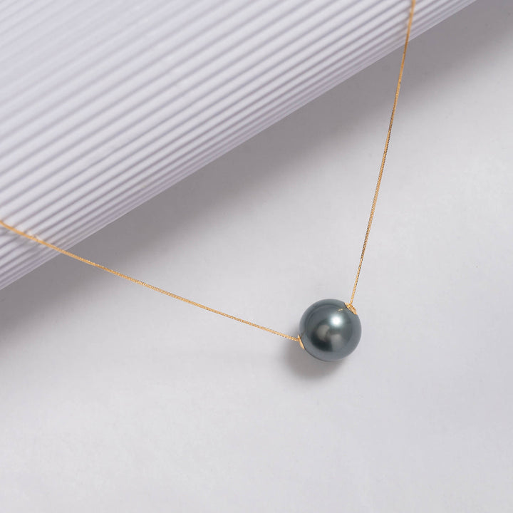 18K Tahitian Pearl Necklace KS00016 - PEARLY LUSTRE