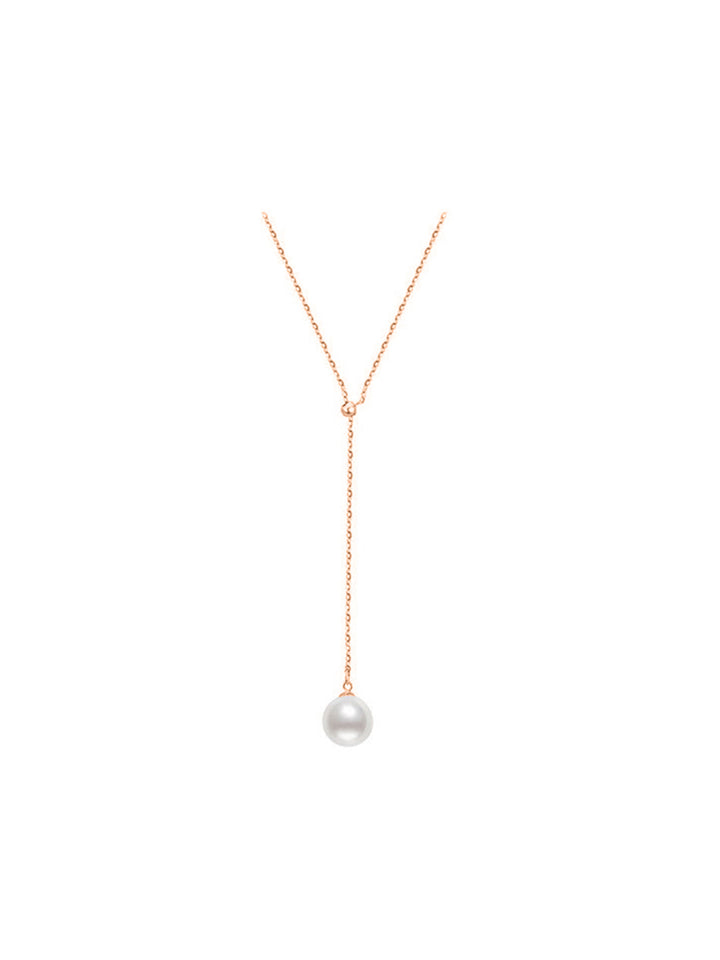 Elegante collana di perle Akoya in oro massiccio 18 carati KN00088
