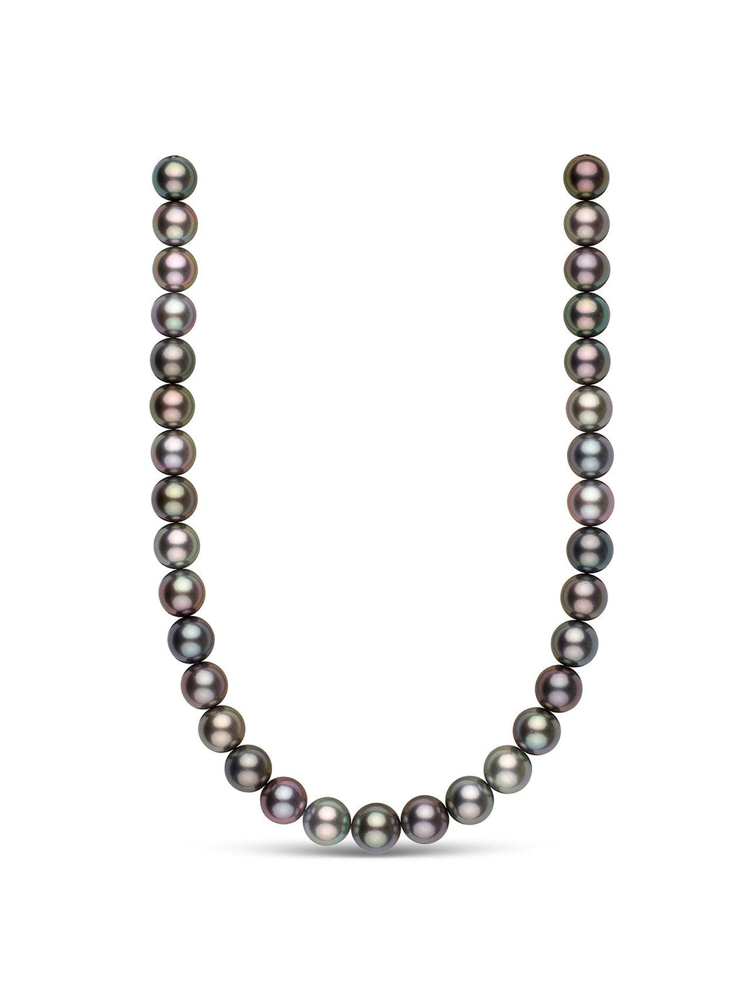 قلادة لؤلؤة تاهيتي طاووس أورورا من الذهب الخالص عيار 18 قيراط KN00100